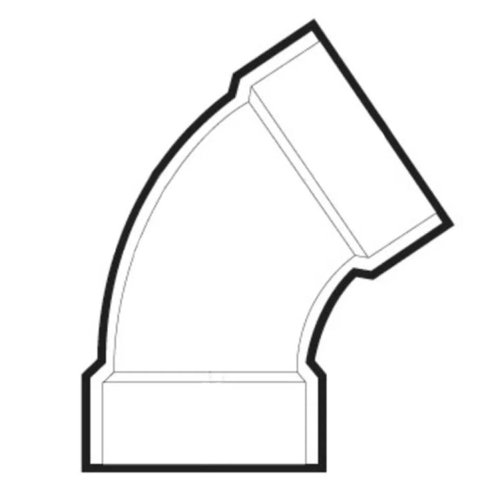3" PVC 45-Degree Elbow DWV (Drain Waste and Vent) - Hub
