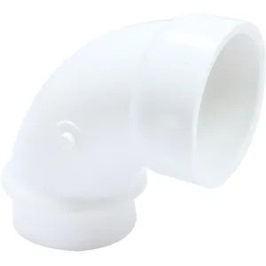 2" PVC 90-Degree Elbow DWV (Drain Waste and Vent) - Spigot x Hub