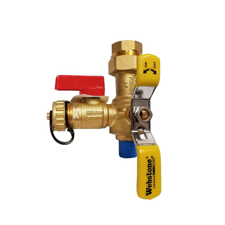 Webstone H-14443WPR 3/4" FIP Tankless Water Heater PEX Service Valve Kit, w/ PRV