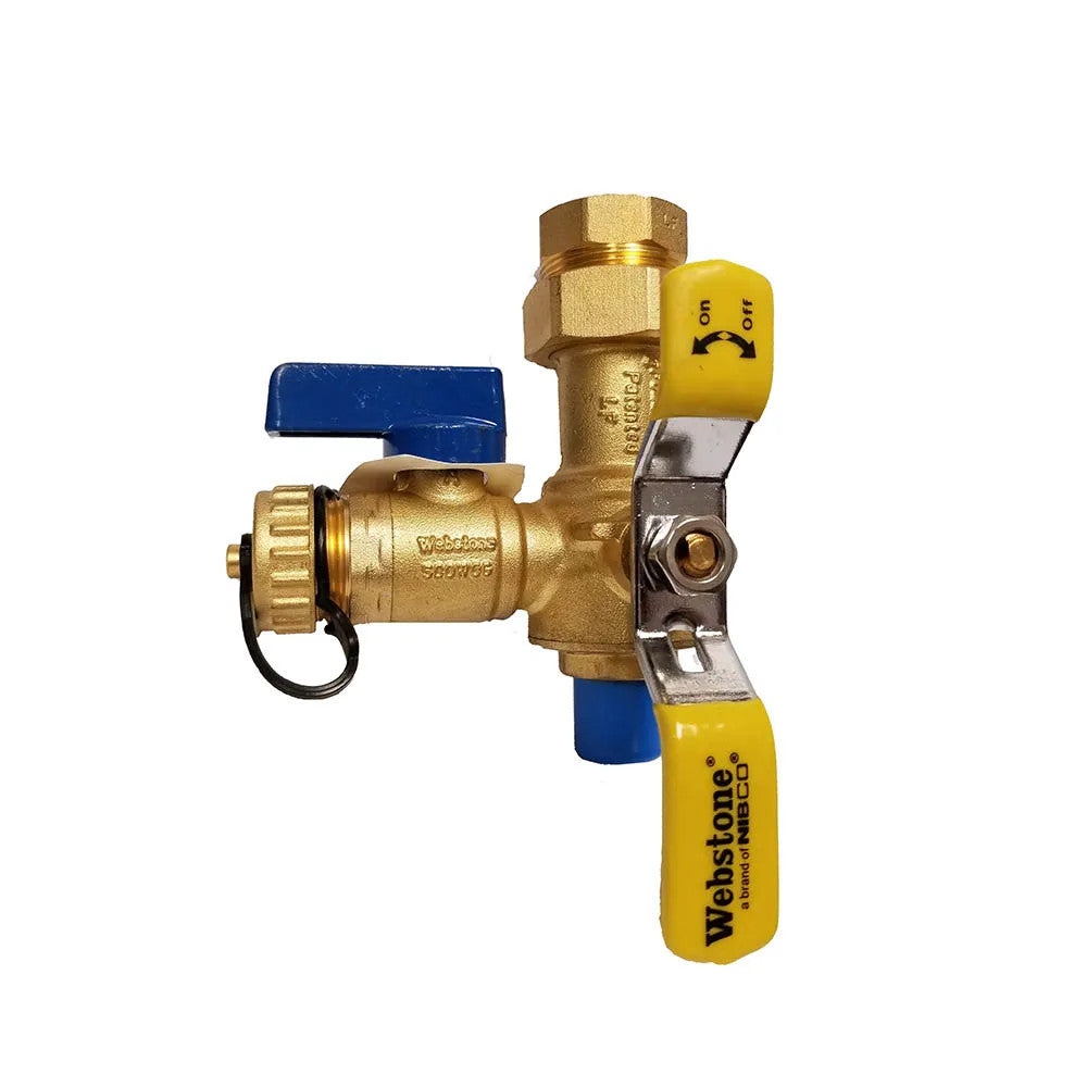 Webstone H-14443WPR 3/4" FIP Tankless Water Heater PEX Service Valve Kit, w/ PRV