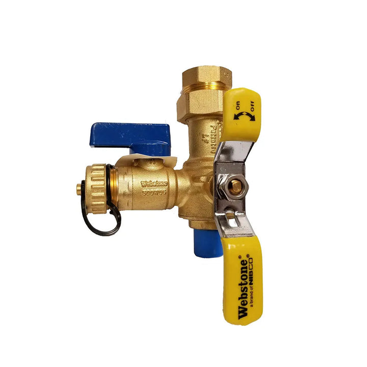 Webstone H-14443WPR 3/4" FIP Tankless Water Heater PEX Service Valve Kit, w/ PRV