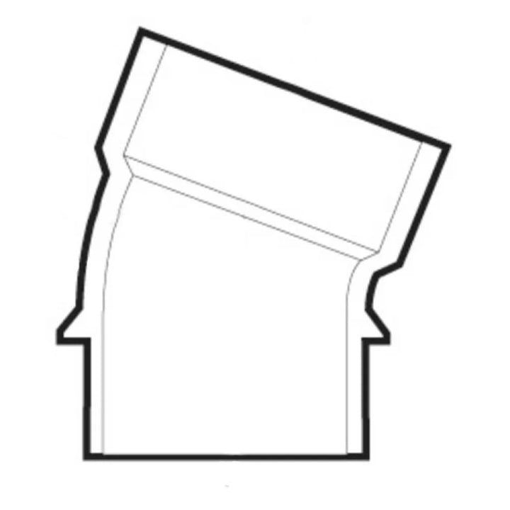 2" PVC 22-1/2-Degree Elbow DWV (Drain Waste and Vent) - Spigot x Hub