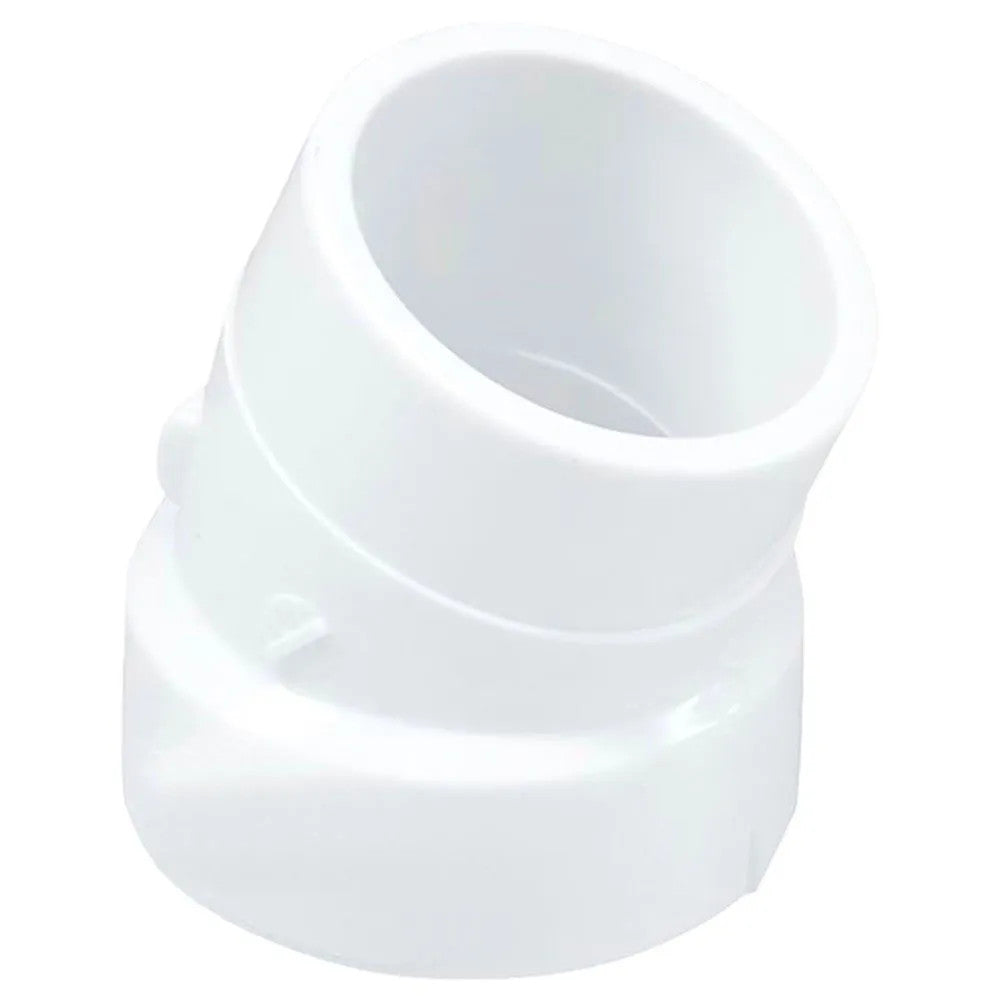 3" PVC 22-Degree Street Elbow DWV (Drain Waste and Vent) - Spigot x Hub