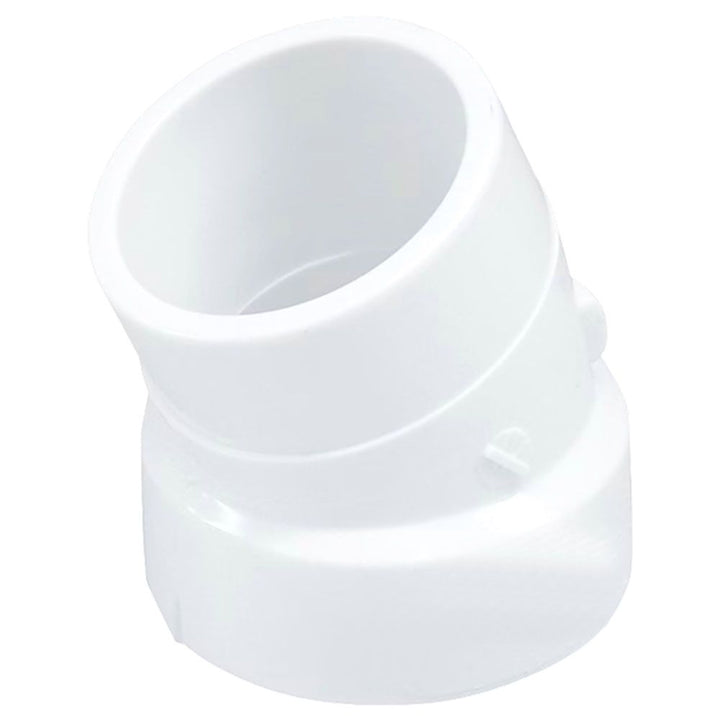 3" PVC 22-Degree Street Elbow DWV (Drain Waste and Vent) - Spigot x Hub