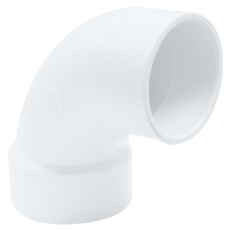 4" PVC 90-Degree Elbow DWV (Drain Waste and Vent) - Spigot x Hub