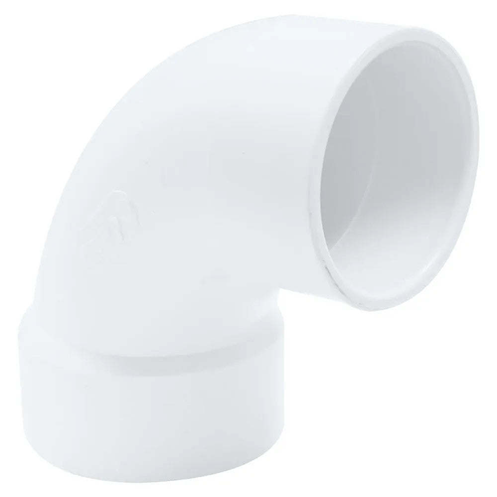 3" PVC 90-Degree Elbow DWV (Drain Waste and Vent) - Spigot x Hub