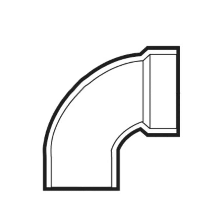 3" PVC 90-Degree Elbow DWV (Drain Waste and Vent) - Spigot x Hub