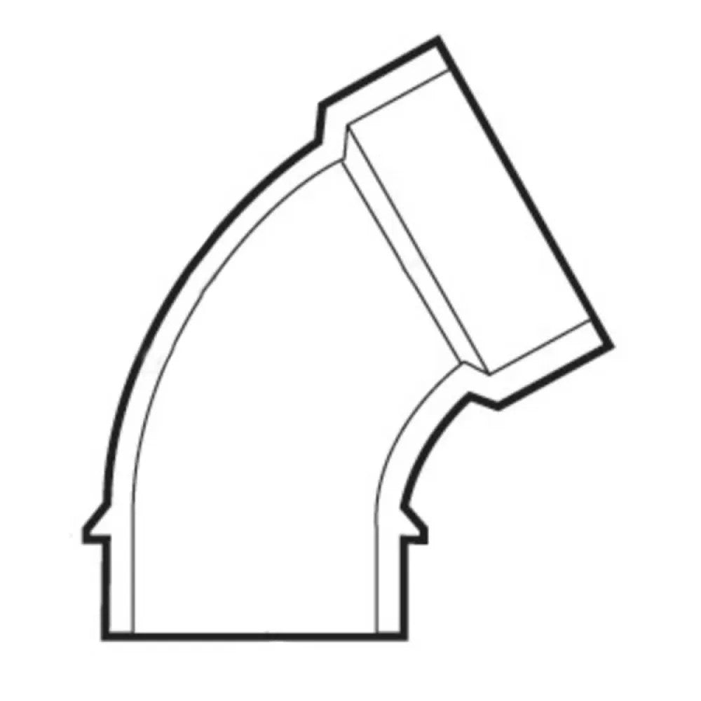 1-1/2" PVC 45-Degree Elbow DWV (Drain Waste and Vent) - Spigot x Hub