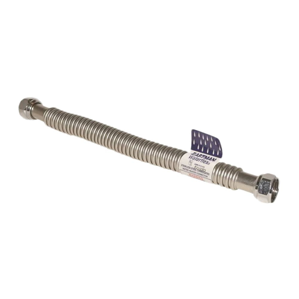3/4" x 18" Stainless Steel Water Flex Water Heater Connector - Female Pipe Thread x Female Pipe Thread
