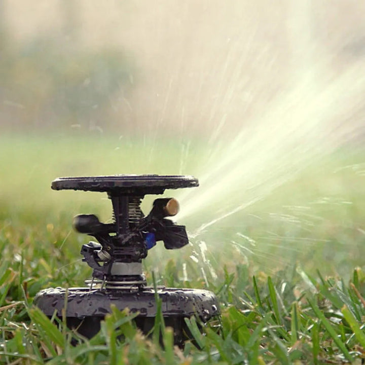 Rain Bird Maxi-Paw Pop-Up Impact Rotor Sprinkler with #8 Blue Nozzle, Full Circle or Part Circle, 1/2" - 2045A