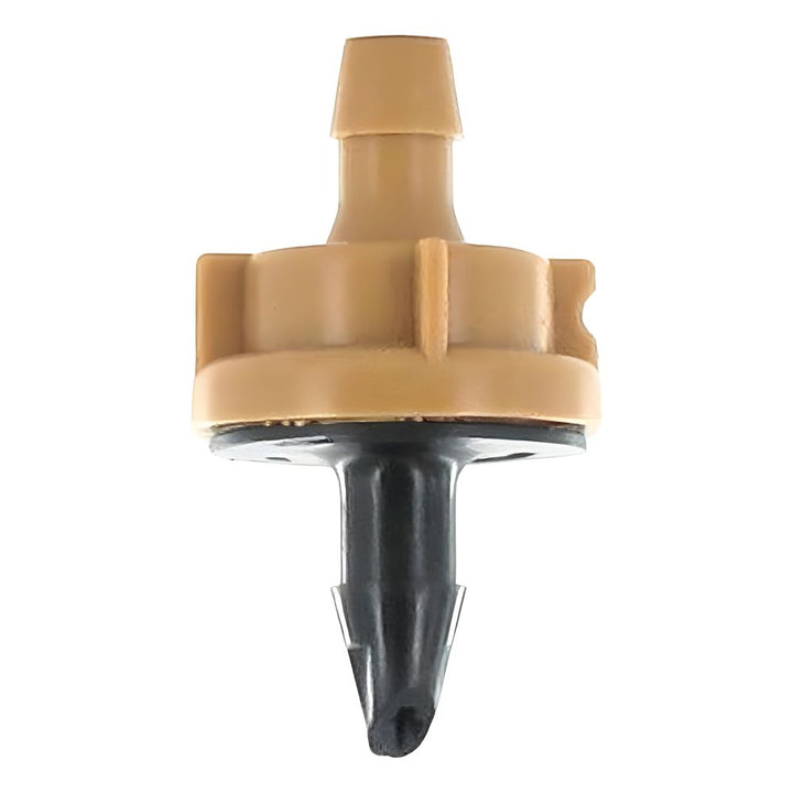 Rain Bird 5.0 GPH Pressure-Compensating Module Drip Emitter, Barb Inlet, Light Brown - PC05