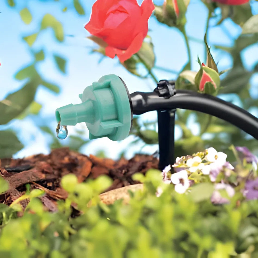 Rain Bird 10.0 GPH Pressure-Compensating Module Drip Emitter, Barb Inlet, Green - PC10