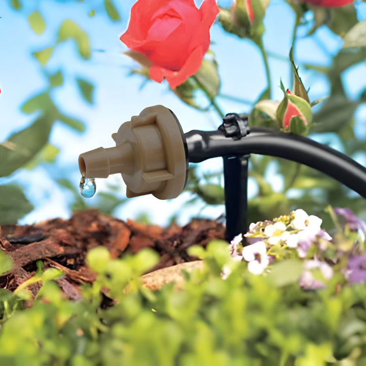 Rain Bird 12.0 GPH Pressure-Compensating Module Drip Emitter, Barb Inlet, Dark Brown - PC12