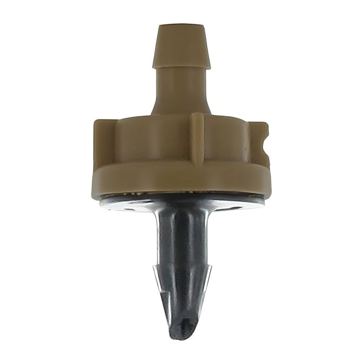 Rain Bird 12.0 GPH Pressure-Compensating Module Drip Emitter, Barb Inlet, Dark Brown - PC12