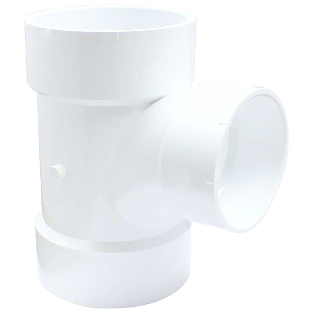 3" x 3" x 2" PVC Sanitary Tee DWV (Drain Waste and Vent) - Hub