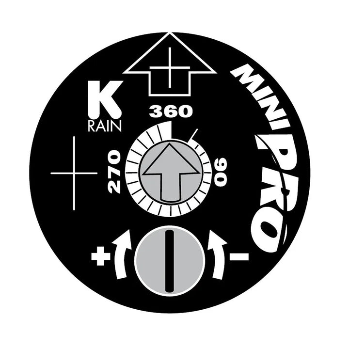 K-Rain MiniPro 4" Rotor with Adjustable Arc, (5) Interchangeable Nozzles Included, 1/2" Inlet - 13003