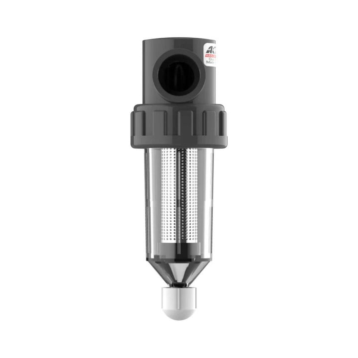 Action Machining 1-1/2" Heavy-Duty Clear Action Filter with 32 Mesh Screen, Simple Center Flush - AFI 1.5-32