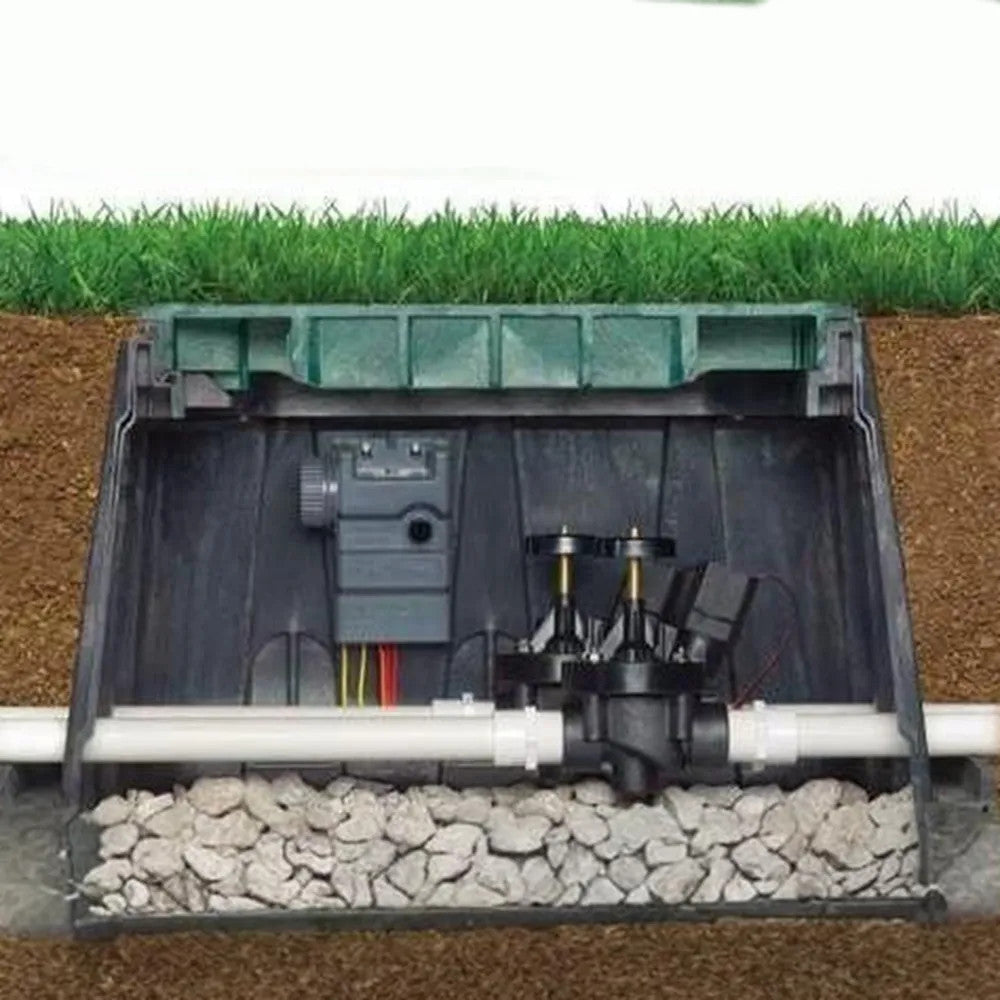 Rain Bird Jumbo Valve Box w/ Green Lid - VBJMB
