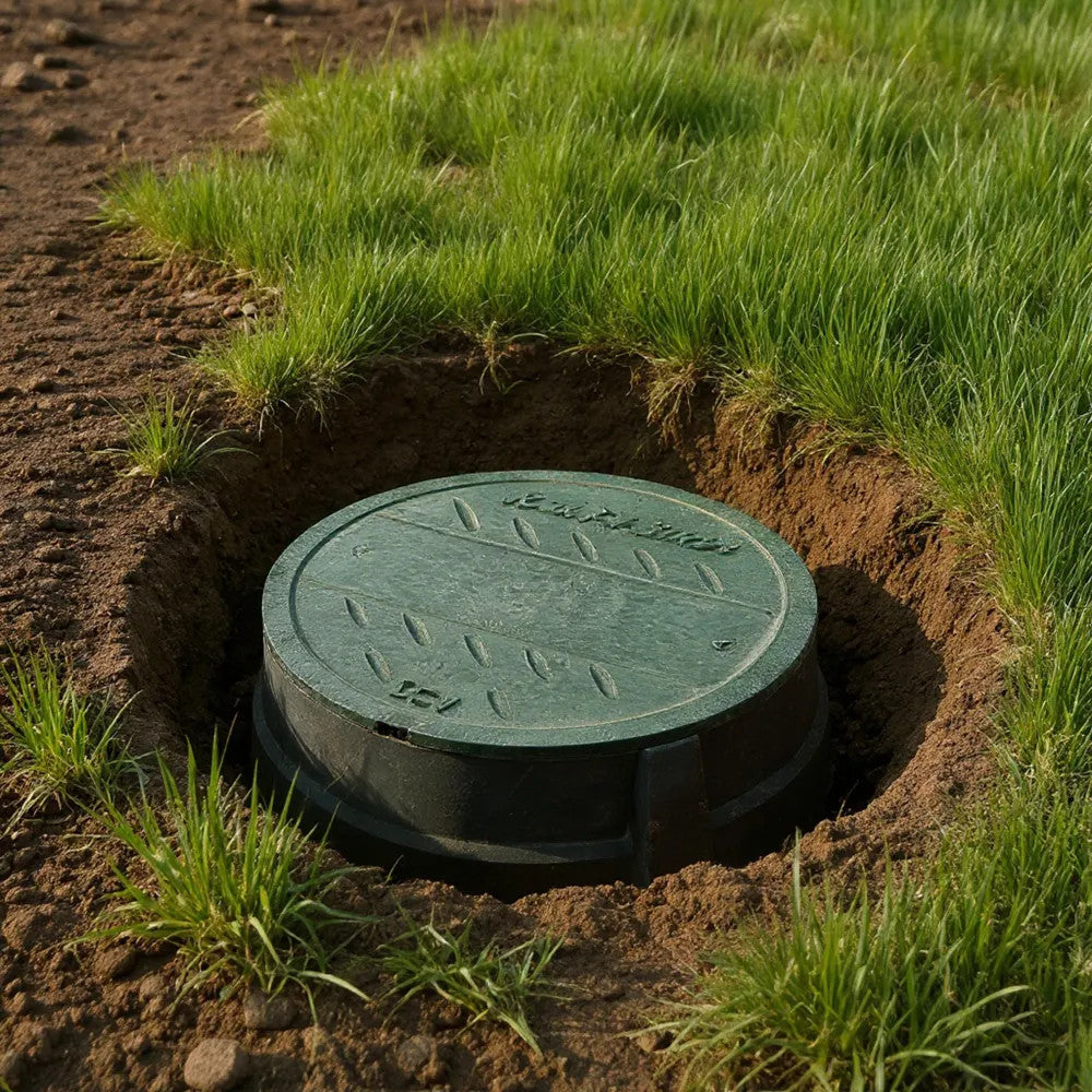 Rain Bird 7" Round Valve Box with Green Lid - VB7RND (A11480)