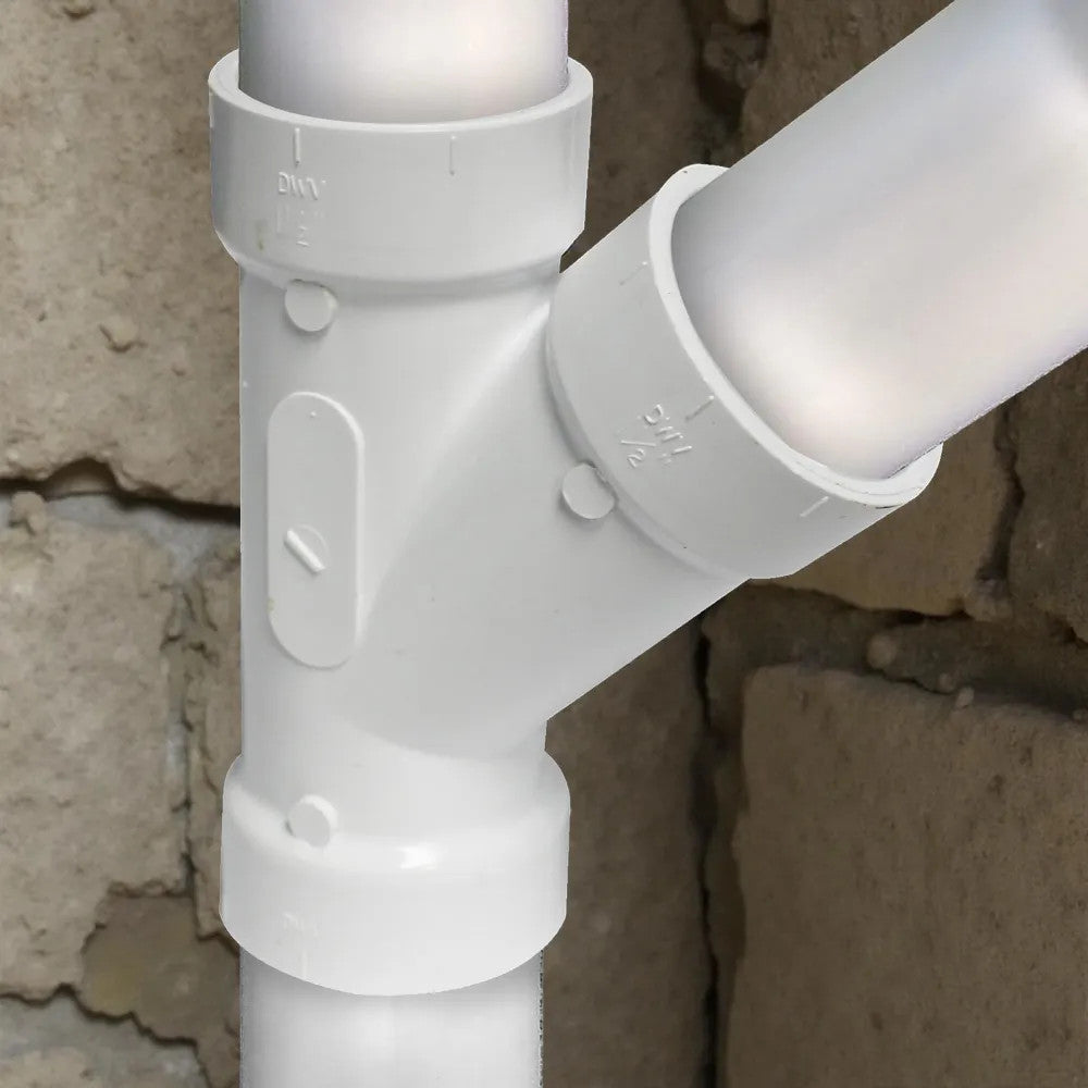 1-1/2" PVC Wye DWV (Drain Waste and Vent) - Hub