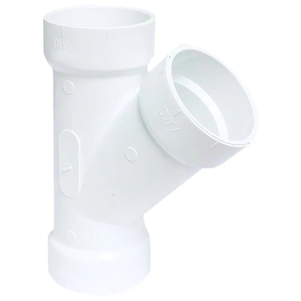 2" PVC Wye DWV (Drain Waste and Vent) - Hub