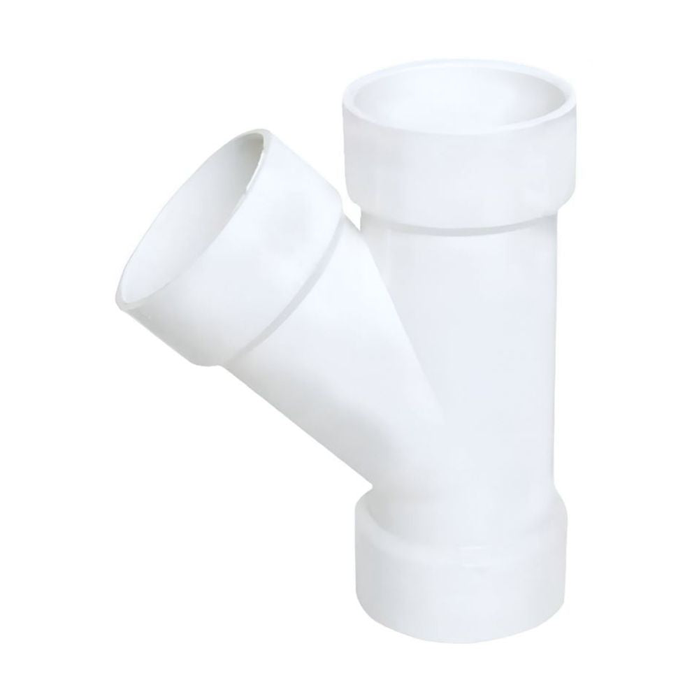 3" PVC Wye DWV (Drain Waste and Vent) - Hub