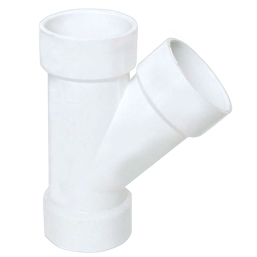 3" PVC Wye DWV (Drain Waste and Vent) - Hub