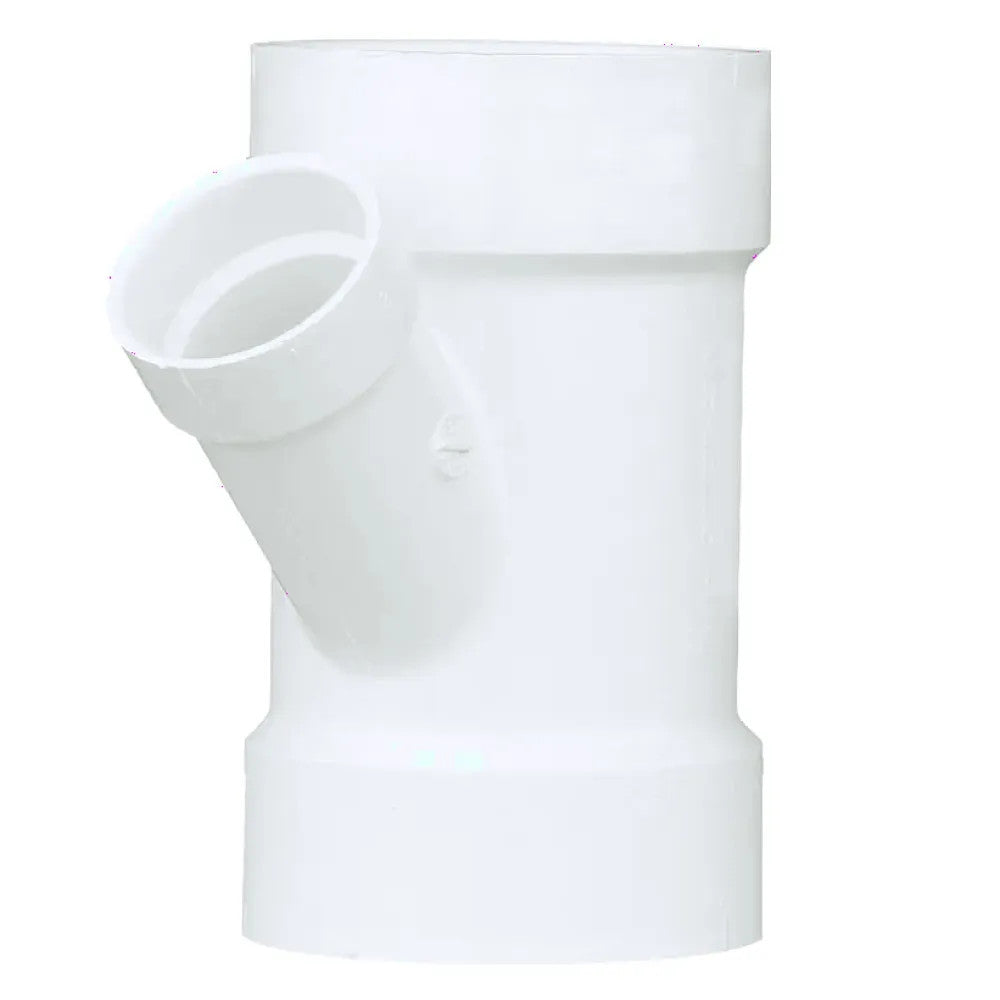 4"x 4"x 2" PVC Wye DWV (Drain Waste and Vent) - Hub