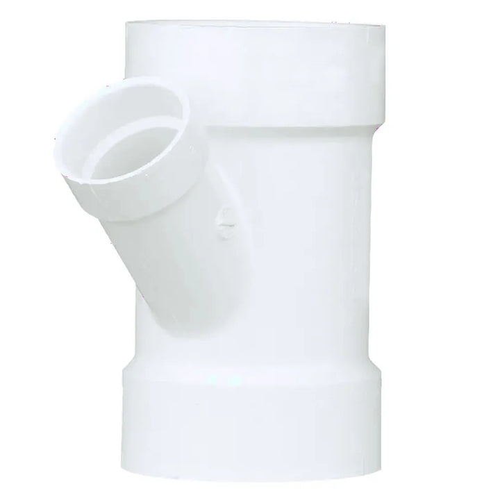 4"x 4"x 2" PVC Wye DWV (Drain Waste and Vent) - Hub