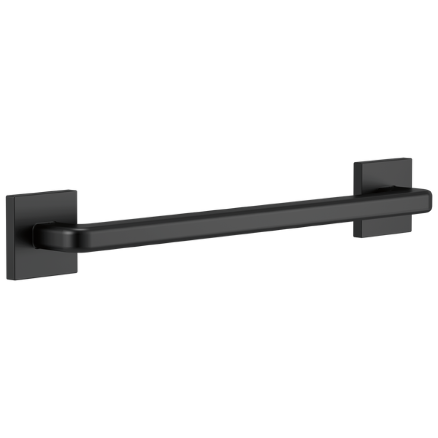 Delta 18" Modern Angular Decorative Grab Bar, ADA-Compliant, Concealed Mounting, Matte Black - 41918-BL