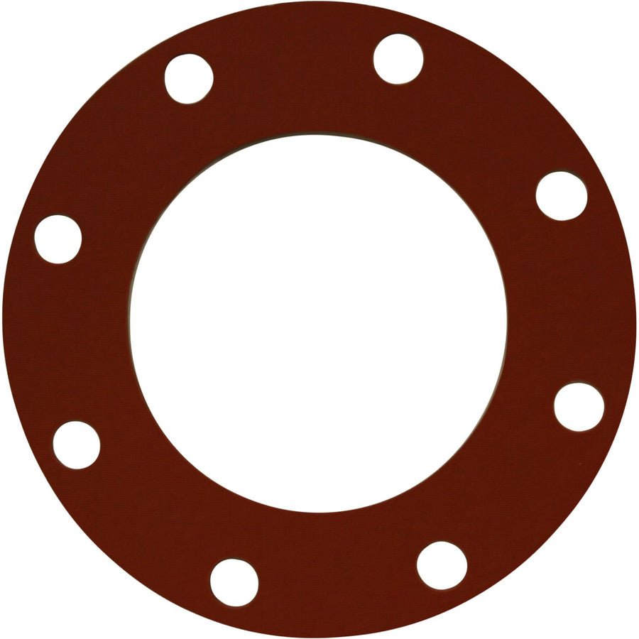 6 x 1/8" Full Face Red Rubber Gasket