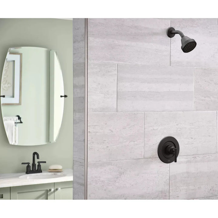 Moen Gibson Posi-Temp Single-Handle Shower Faucet, One-Function, 1.75 GPM, Lever Handle, Eco-Performance, M-PACT, Matte Black - T2902EPBL