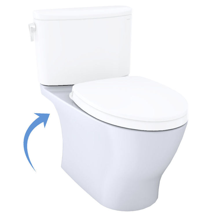 TOTO Nexus Elongated Toilet Bowl, Universal Height, Less Seat and Tank, WASHLET+ Ready, Cotton - CT442CUFGT40#01
