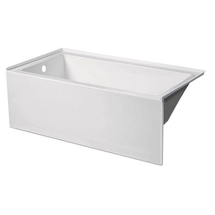 ProStock Acrylic 60" x 30" Alcove Soaker Tub, Left-Hand Drain, White, TAS6030L