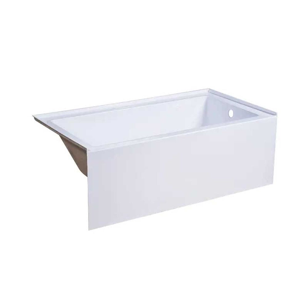 ProStock Acrylic 60" x 32" Alcove Soaker Bath Tub, Right-Hand Drain, White, TAS6032R