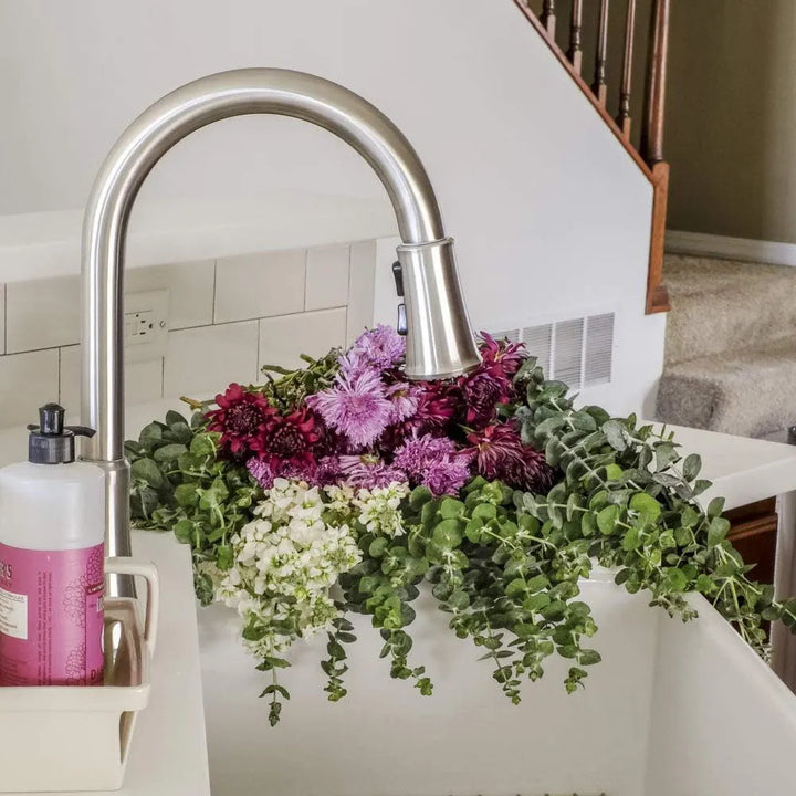 Pfister Pfirst Single-Handle Pull-Down Kitchen Faucet, 1.8 GPM, Pfast Connect, Pforever Seal, Stainless Steel - G529-PF2S