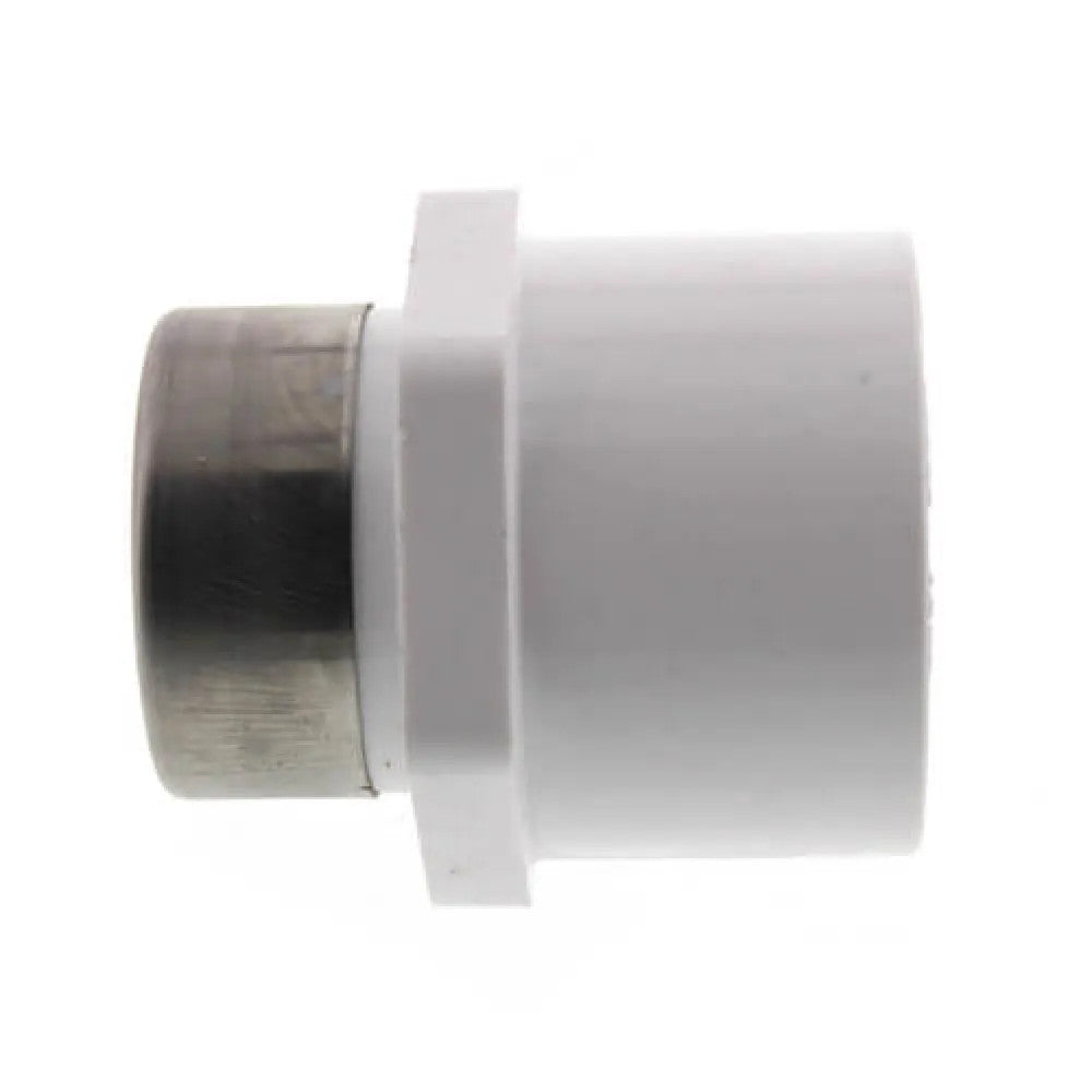 PVCFES134 1" SLIP x 3/4" FIP ADAPTER WITH STAINLESS COLLAR