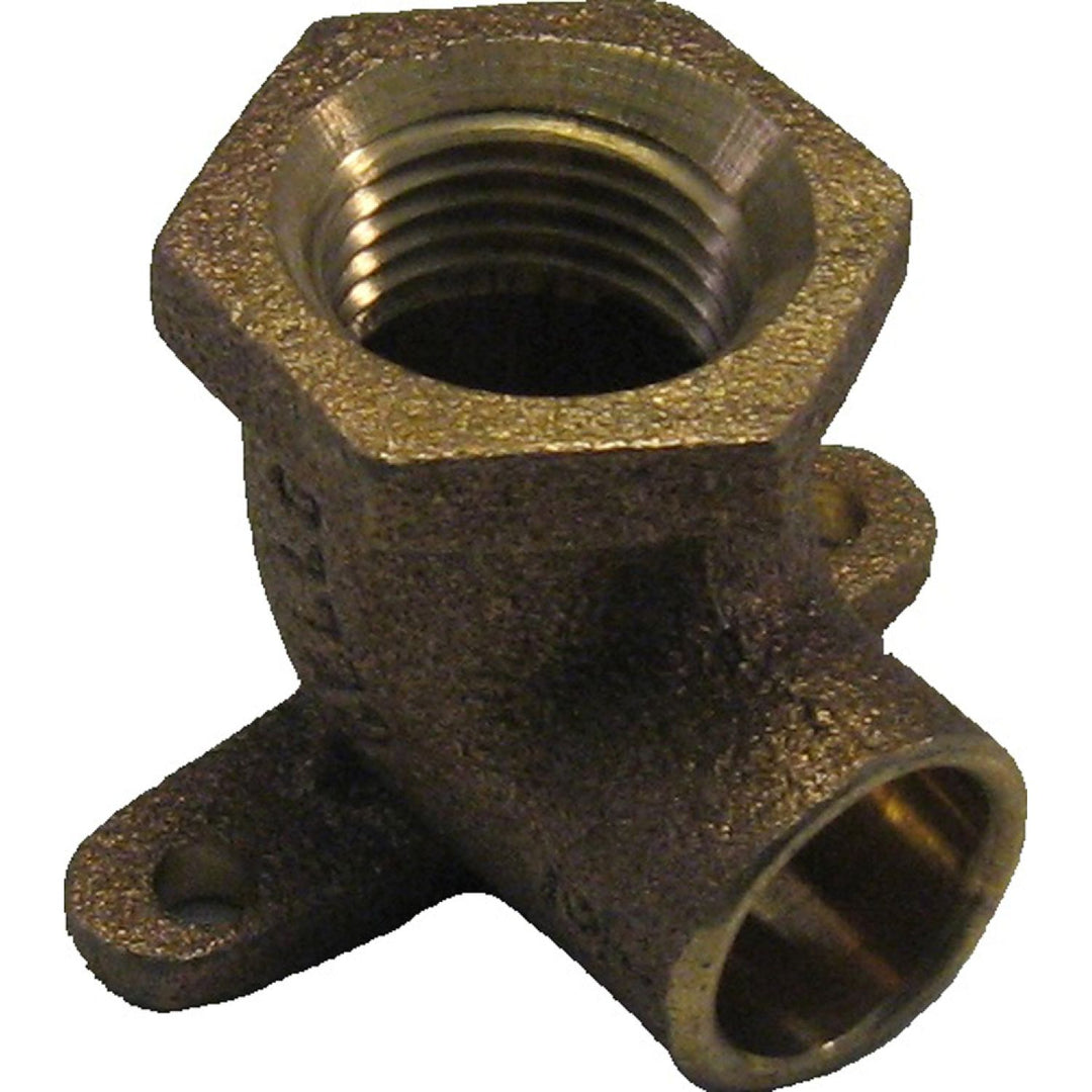 1/2" Copper Drop-Ear Elbow, 90-Degree, Threaded x Sweat, Lead Free