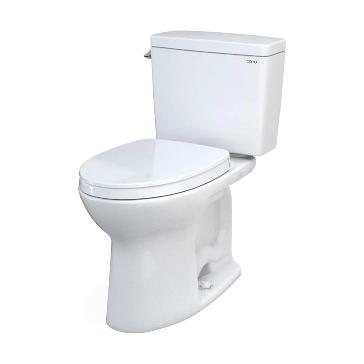 TOTO Drake Two-Piece Toilet with SoftClose Seat, Universal Height, 1.28 GPF, Cotton - MS776124CEFG#01