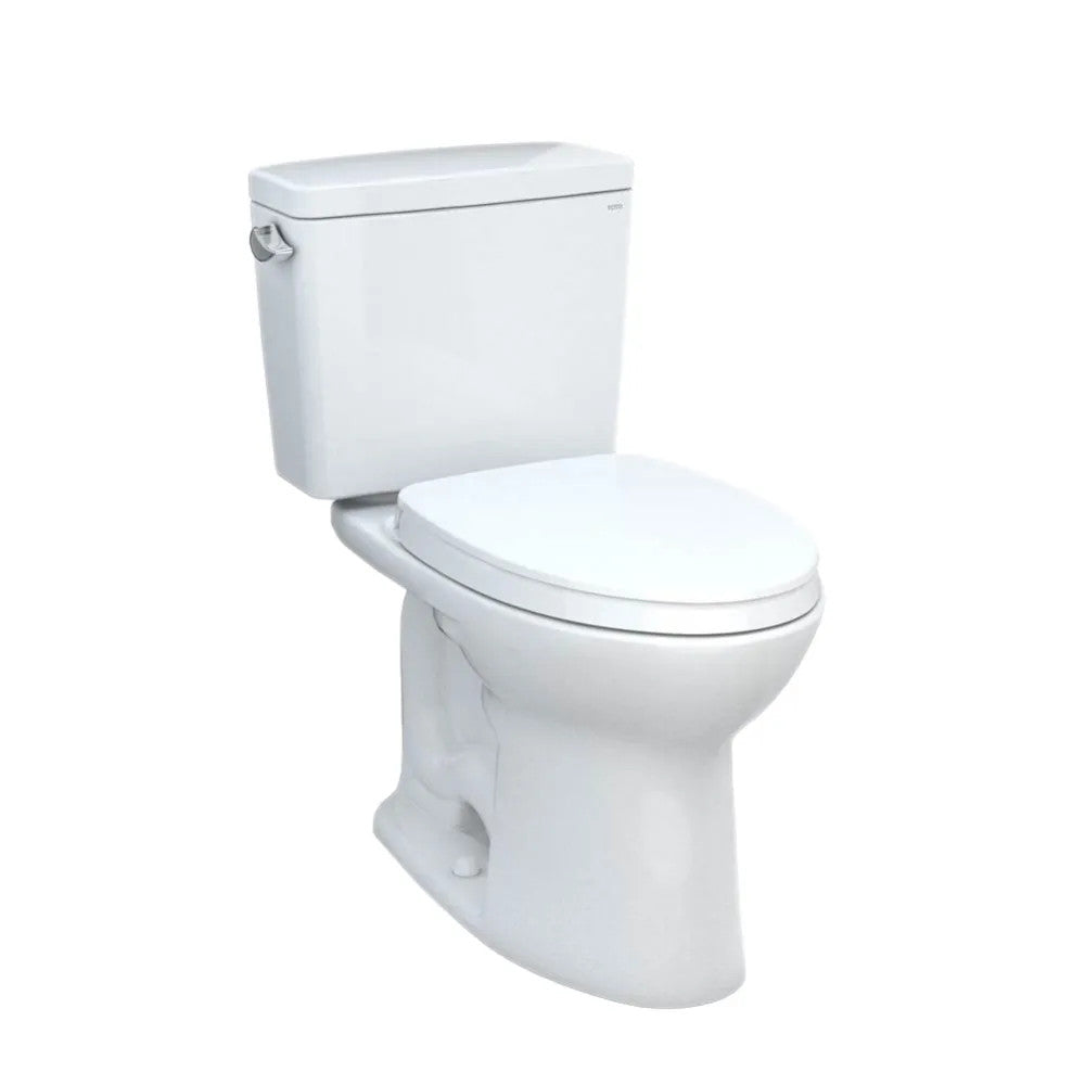 TOTO Drake Two-Piece Toilet with SoftClose Seat, Universal Height, 1.28 GPF, Cotton - MS776124CEFG#01