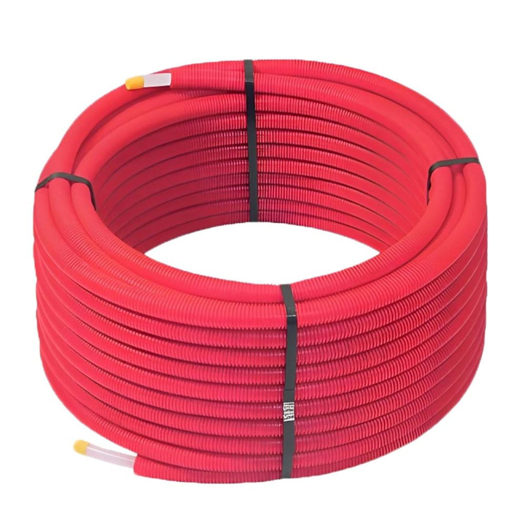 3/4" PEX Tubing Roll, 300 feet - White Pipe/Red Sleeve