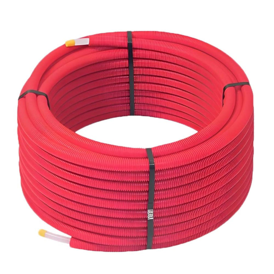 3/4" PEX Tubing Roll, 300 feet - White Pipe/Red Sleeve