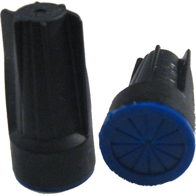Black and Blue Wire Connector Large Silicon Filled