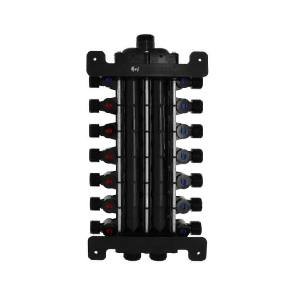 Viega 49610 ManaBloc Standard 14-Port Manifold, Less Outlet Adapters - 6 Hot/ 8 Cold
