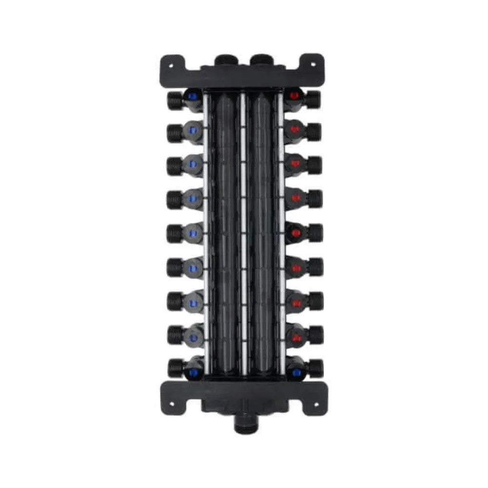 Viega 49615 ManaBloc Standard 18-Port, Less Outlet Adapters - 8 Hot/ 10 Cold