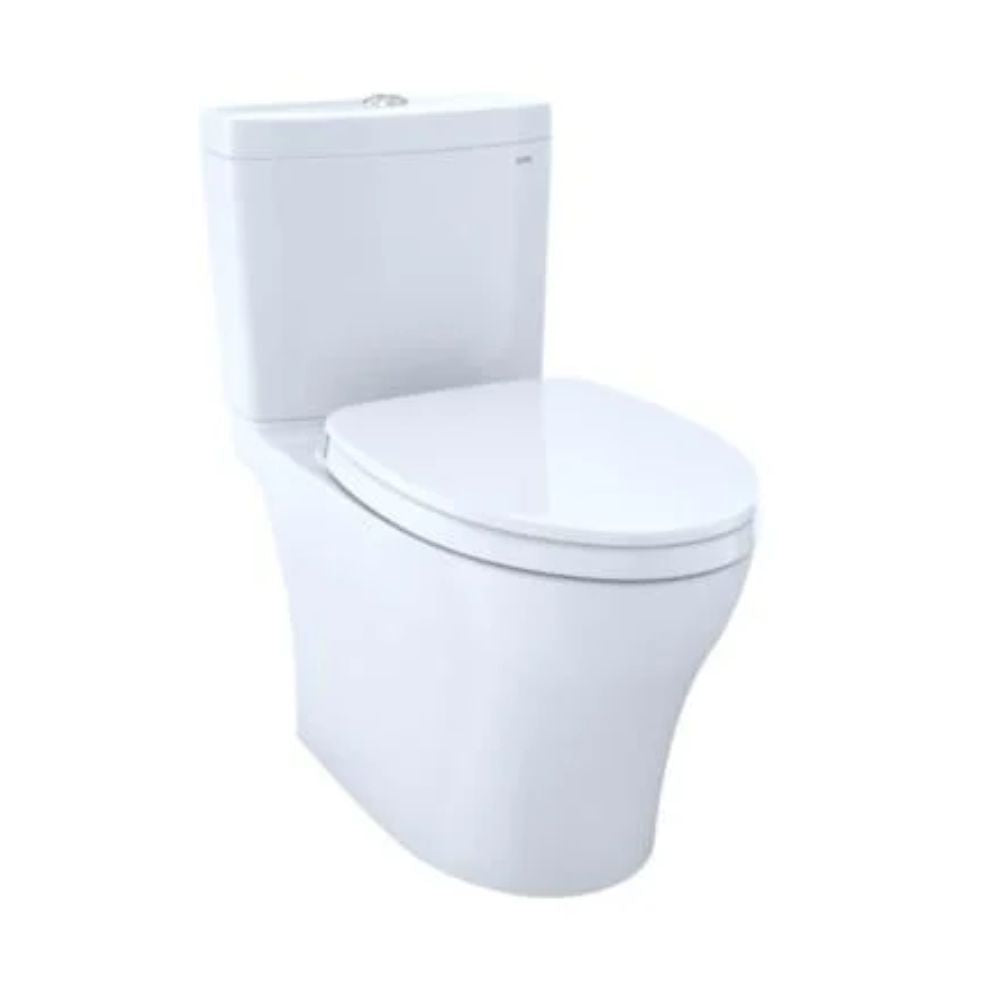 TOTO Aquia IV Two-Piece Toilet, Elongated, Less Seat, Regular Height, Dual Flush, 1.28 and 0.9 GPF, Cotton - CST446CEMGN#01