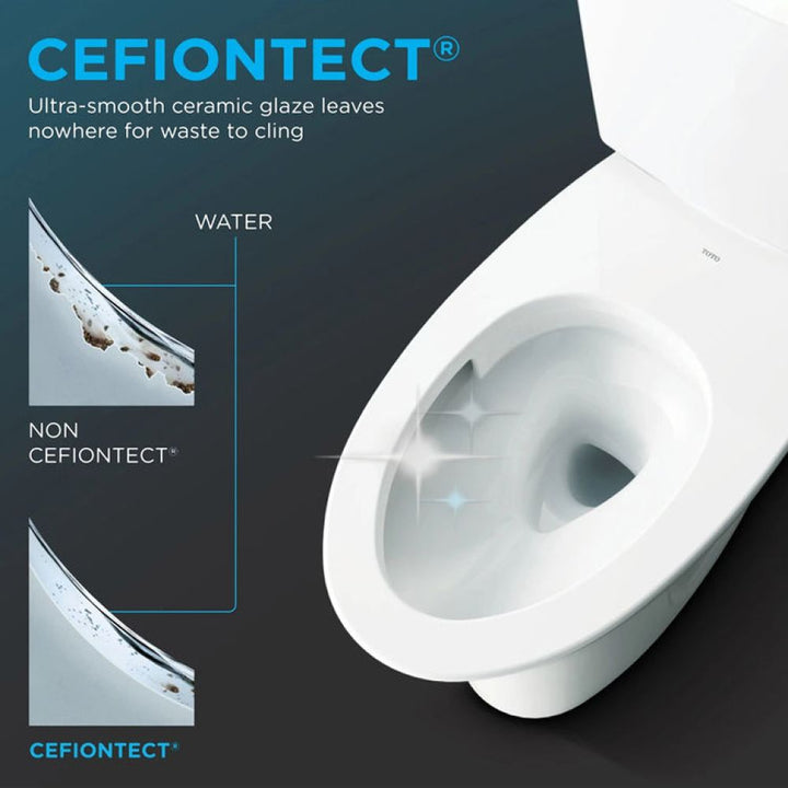 TOTO Aquia IV Elongated Toilet Bowl Only, CEFIONTECT, Cotton White - CT446CEGNT40#01