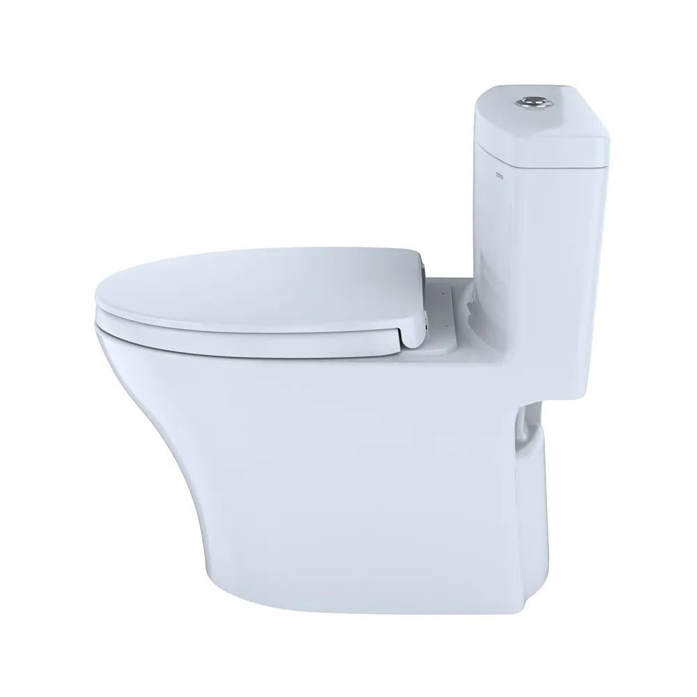 TOTO AQUIA IV One-Piece Toilet with SoftClose Seat, 1.28 GPF or 0.9 GPF, ADA, Cotton White - MS646124CEMFGN#01