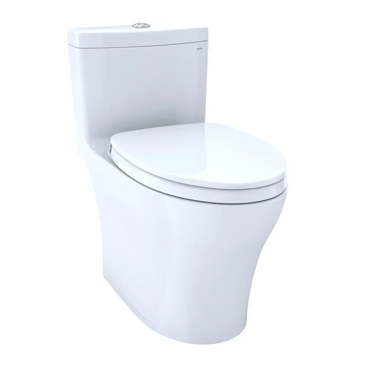 TOTO AQUIA IV One-Piece Toilet with SoftClose Seat, 1.28 GPF or 0.9 GPF, ADA, Cotton White - MS646124CEMFGN#01