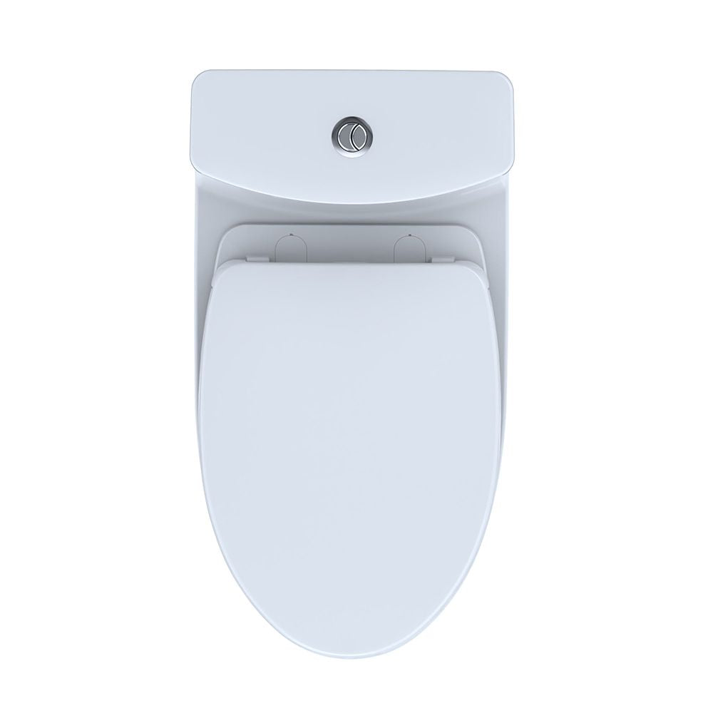 TOTO AQUIA IV One-Piece Toilet with SoftClose Seat, 1.28 GPF or 0.9 GPF, ADA, Cotton White - MS646124CEMFGN#01